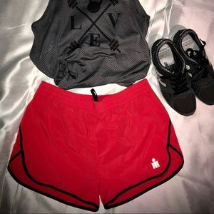 KSwiss Ironman branded running shorts.